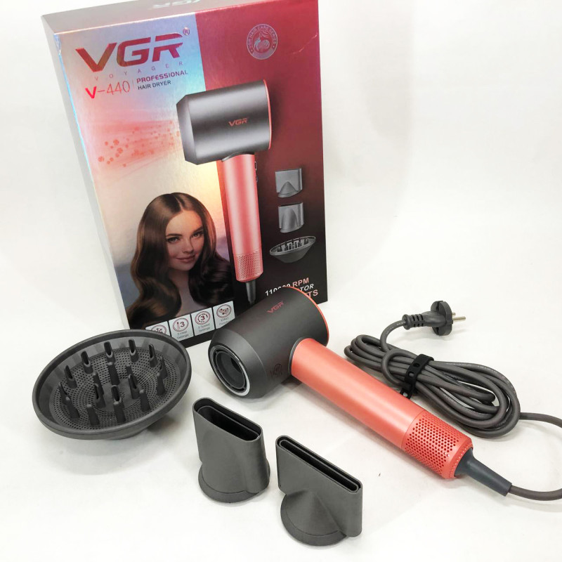 Фен професійний VGR V-440. Колір: оранжевий
