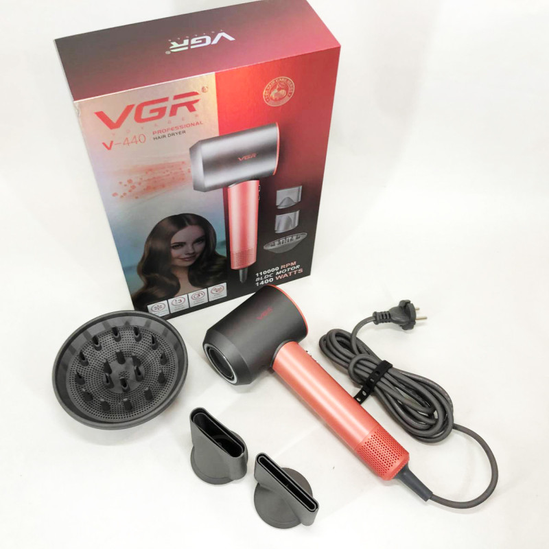 Фен професійний VGR V-440. Колір: оранжевий
