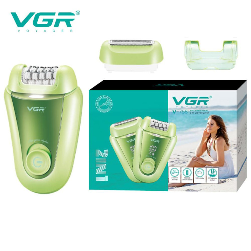 Епілятор VGR 2 до 1 V-758. Колір: зелений