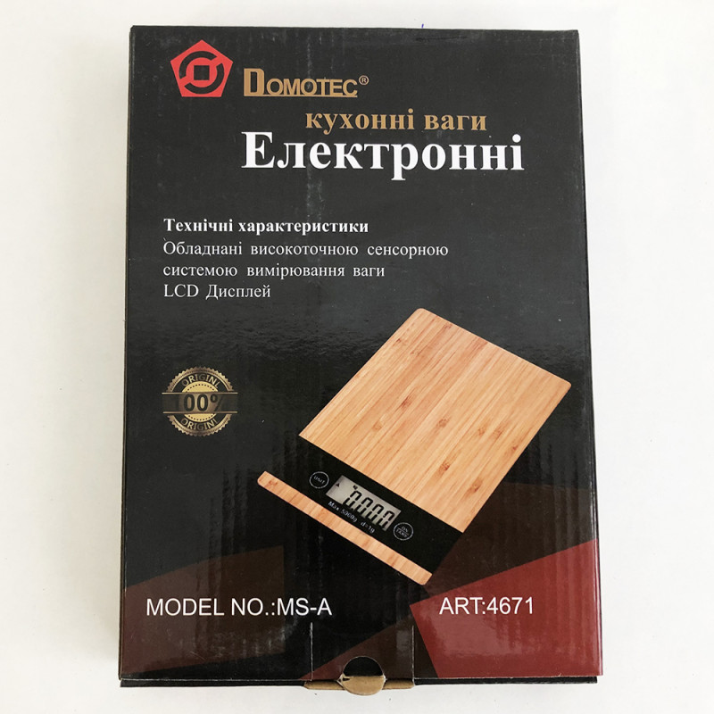 Ваги кухонні DOMOTEC MS-A Wood
