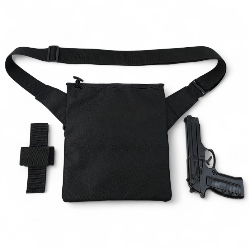 Сумка месенджер З КОБУРОЮ. Сумка з тканини, 3 кишені, патч-панель, Cordura