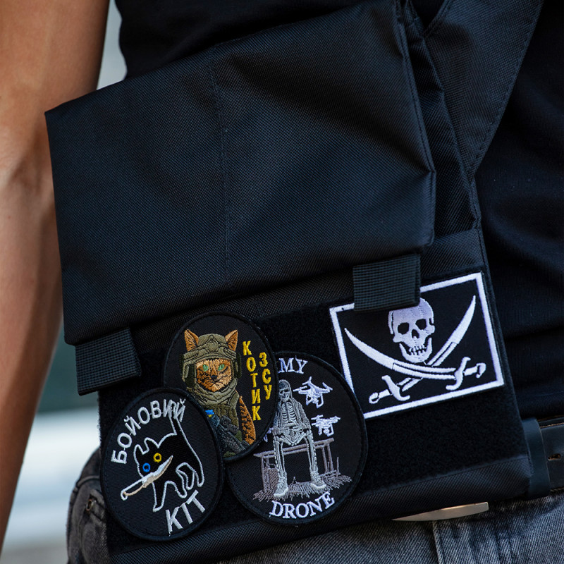 Сумка месенджер З КОБУРОЮ. Сумка з тканини, 3 кишені, патч-панель, Cordura