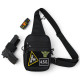 Чоловіча сумка з кобурою Cordura 1000D – 6 кишень, чорна