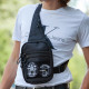 Чоловіча сумка з кобурою Cordura 1000D – 6 кишень, чорна
