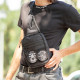 Чоловіча сумка з кобурою Cordura 1000D – 6 кишень, чорна