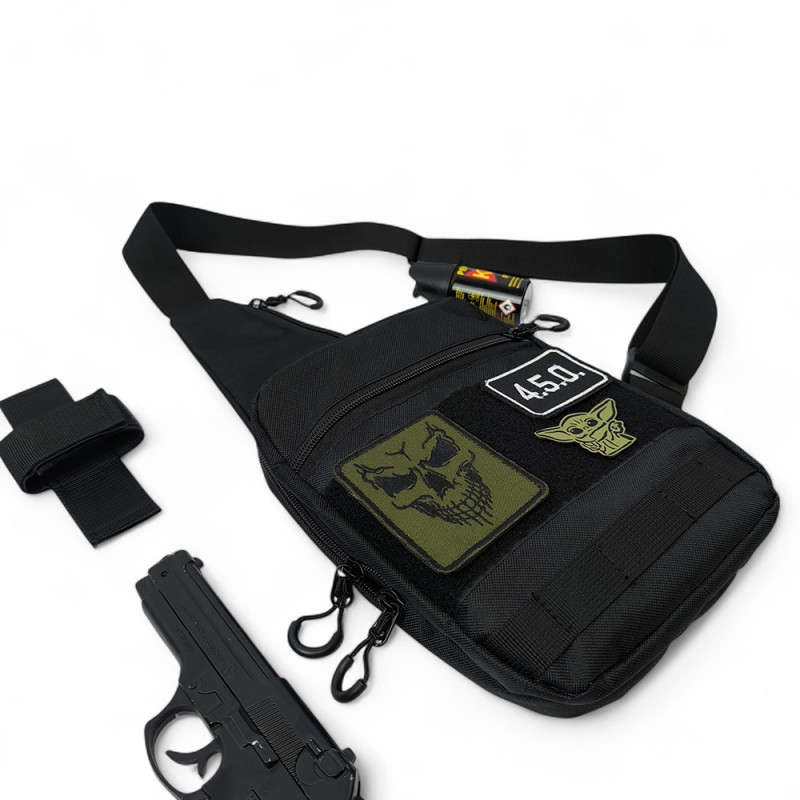Сумка на плече з кобурою, система MOLLE, патч-панель, Cordura