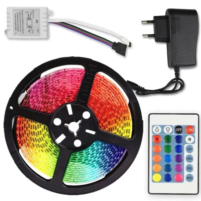 Світлодіодна стрічка SMD 5050 RGB LED 5 м IP65 з bluetooth wifi контролем. USB підключення